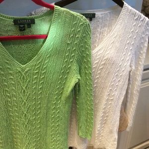 2 Lauren Ralph Lauren Linen sweaters sz Small